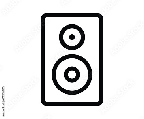 Simple and Clean Design of a Two-Way Speaker Icon for Audio Representation