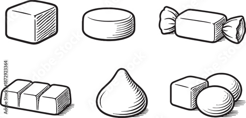 Easter Candy Geometry Solid Shapes eps