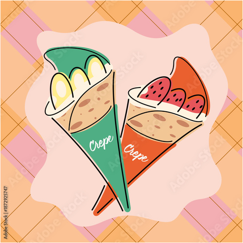 クレープのイラストレーション