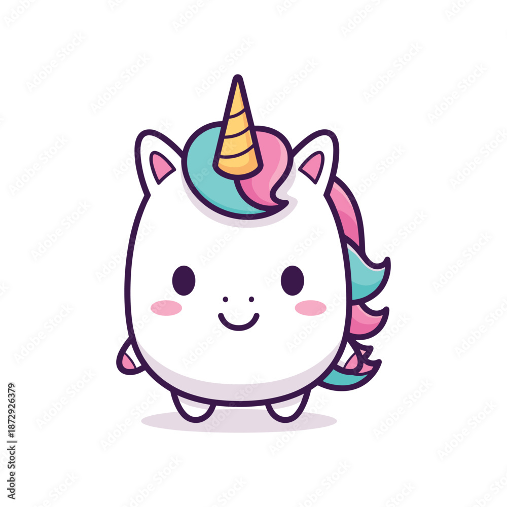 Fototapeta premium Adorable Cartoon Unicorn Illustration