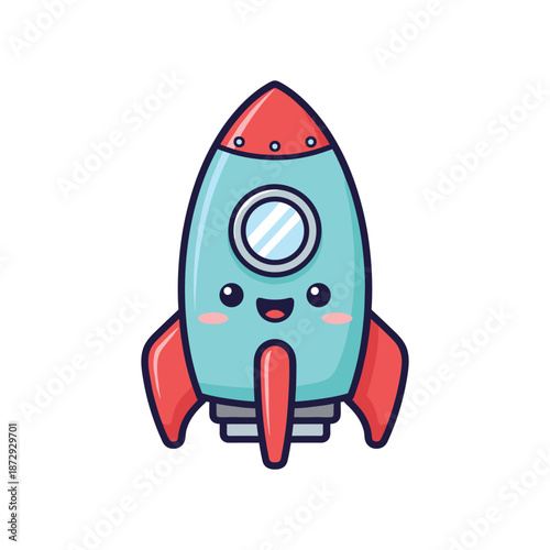 Cartoon Rocket Ship Illustration