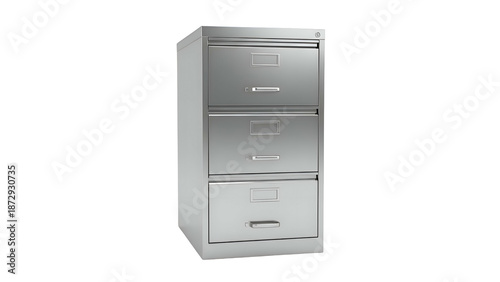 Three Drawer Metal Filing Cabinet Office.