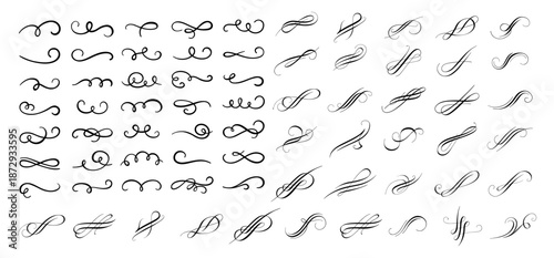 A collection of vintage floral ornaments and swirls