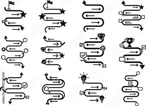 Creative puzzle pieces vector illustration