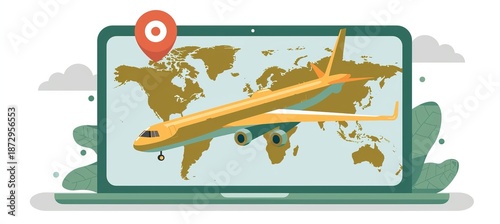 Visual concept for an innovative online booking service interface and user experience design