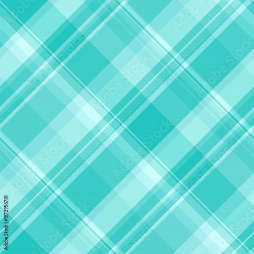 Copy space texture plaid check, femininity seamless background vector. Japanese pattern fabric textile tartan in teal and light colors.