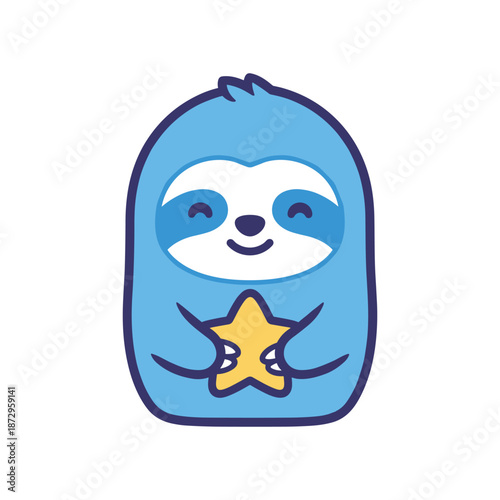 Sloth Cartoon Vector Illustration