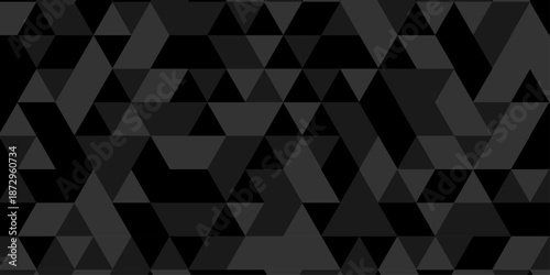 Abstract geometric wall tile and metal cube background triangle wallpaper. Seamless geometric pattern low polygon backdrop background. Gray diamond overlap polygonal background.