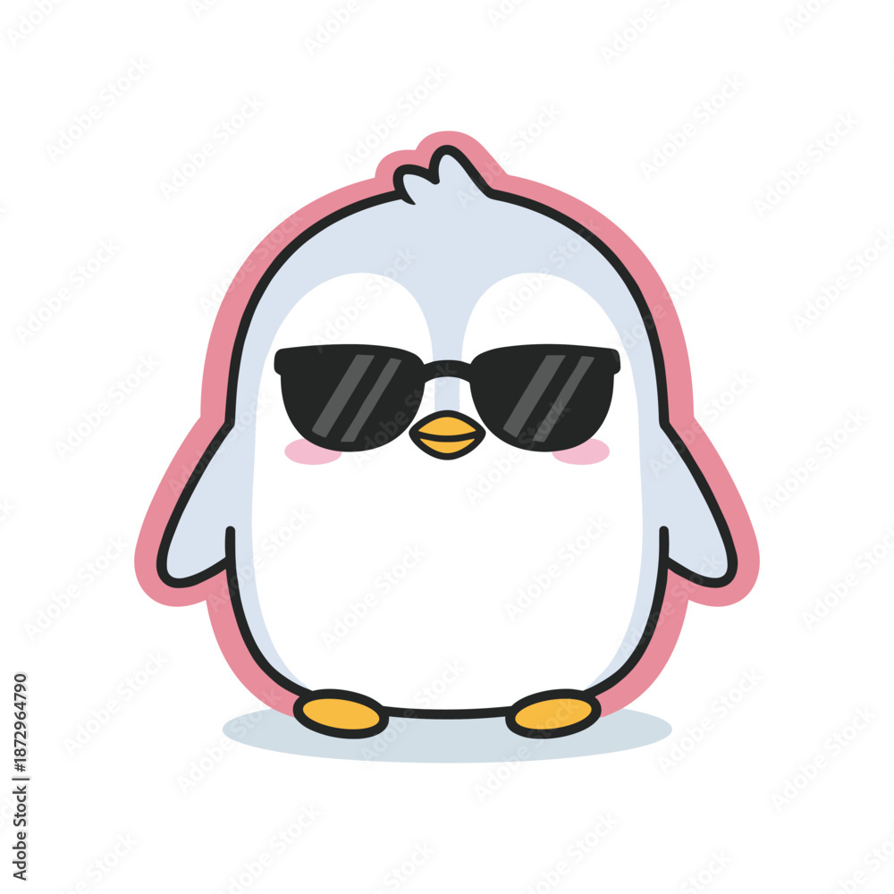 Obraz premium Cool Penguin Character Illustration