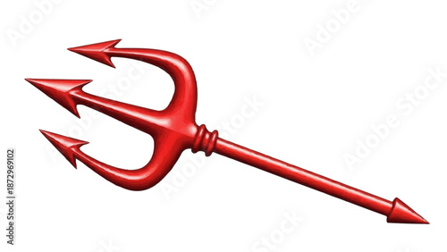 Devil's trident with sharp prongs 