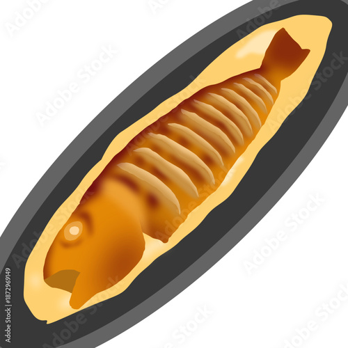 A plate of delicious grilled fish