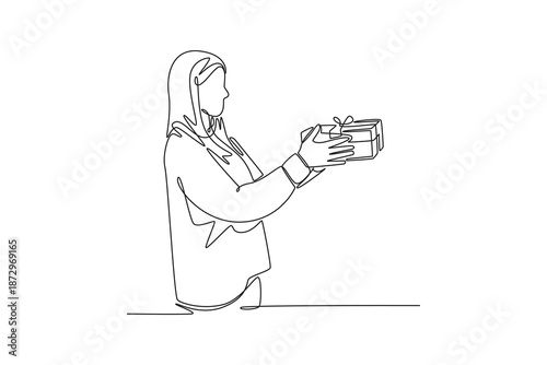 Friends Giving concept. Single line draw design. Vector graphic illustration