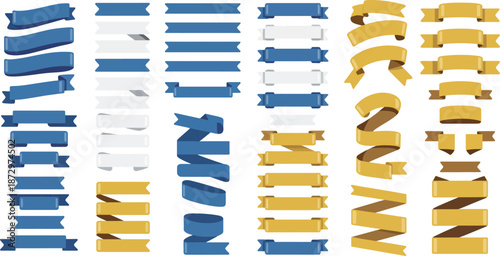 A collection of vibrant red satin ribbons in various flowing shapes and styles
