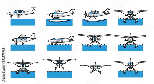 Collection of Various Airplane Models Displayed.