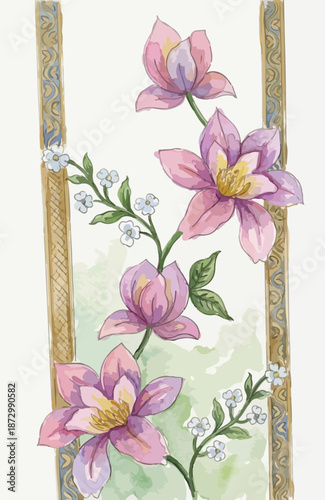 FLORAL DIZITAL VECTOR DESIGNS FOR PRINTING AND CREATING  GARMENTS