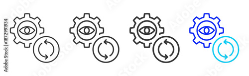 payment gateway icon set collection creative outline style for electronic data interchange with multiple thickness variations suitable for business system workflow integration