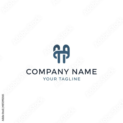 Modern Interconnected Logo Design Template Placeholder.