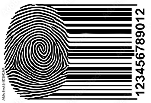 Fingerprint Barcode Transformation, Digital Identity and Personal Data Tracking