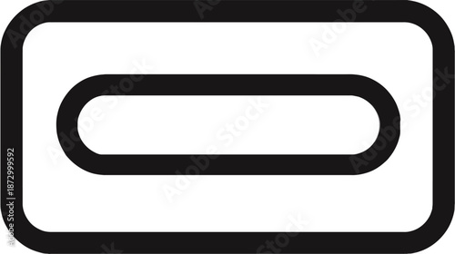 Sleek black universal data and charging port icon for electronics, modern digital connectivity symbol