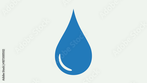 Blue Water Drop Icon.
