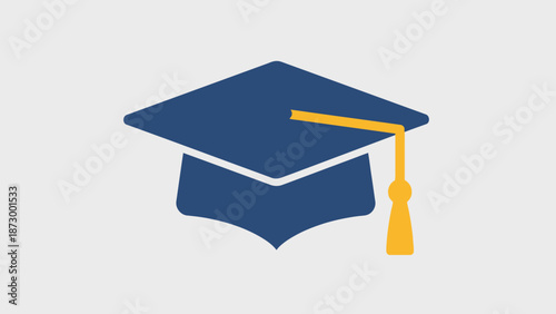 Graduation Cap Icon with Tassel.