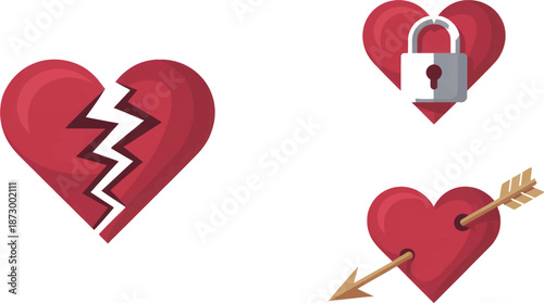 “Black Anatomical Human Heart Vector Set – Medical, Love, Cardiology and Tattoo Style Illustration”