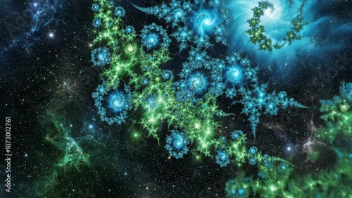 Vibrant Fractal Patterns in Motion.