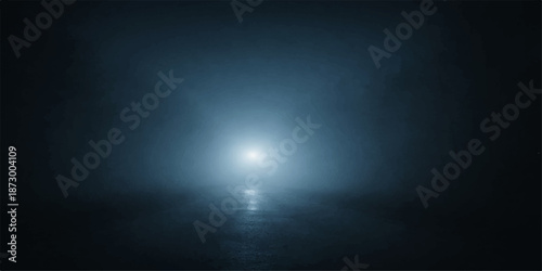 Dark blue night sky background with subtle rays of light and texture