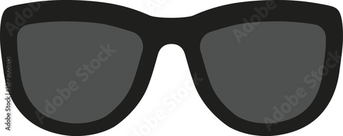 Black wayfarer style sunglasses frame. Vector.