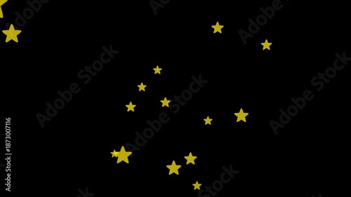 Falling Star Particle Animation Transparent Background Alpha Channel