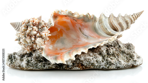 Beautiful Conch Shell Resting on the Seabed