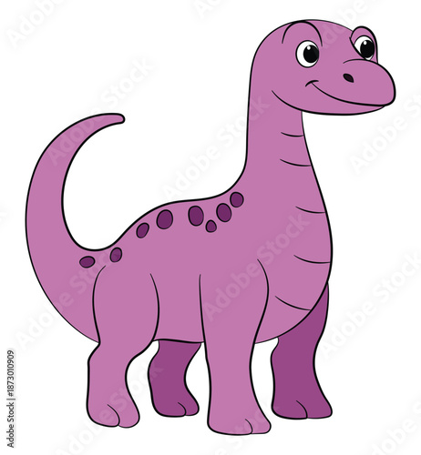 A big apatosaurus dinosaur on a white background
