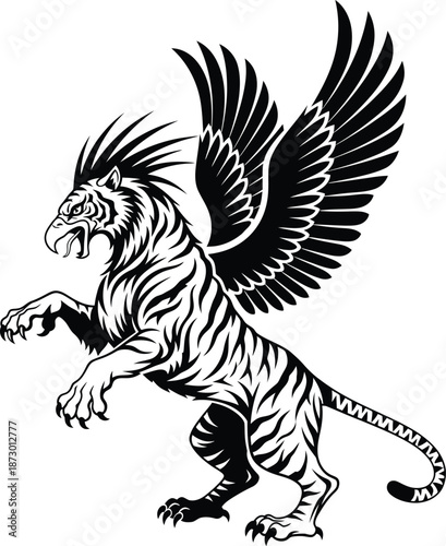 Griffin Mythical Creature Vector Illustration