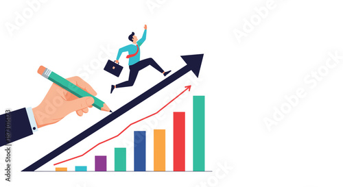 Team of professionals launching a business rocket from a laptop symbolizing the successful start and rapid growth of a new corporate venture.