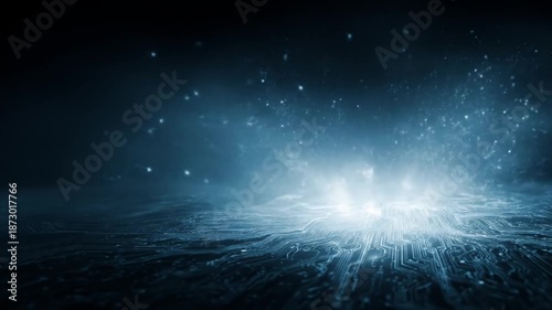 Wallpaper Mural Abstract light bursting through dark space with energy and visuals Torontodigital.ca