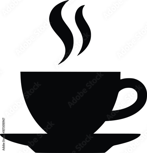 Steaming cup of coffee