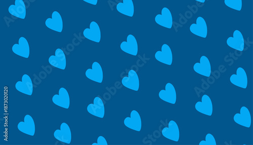 Blue Heart Seamless Pattern Playful Minimal Background