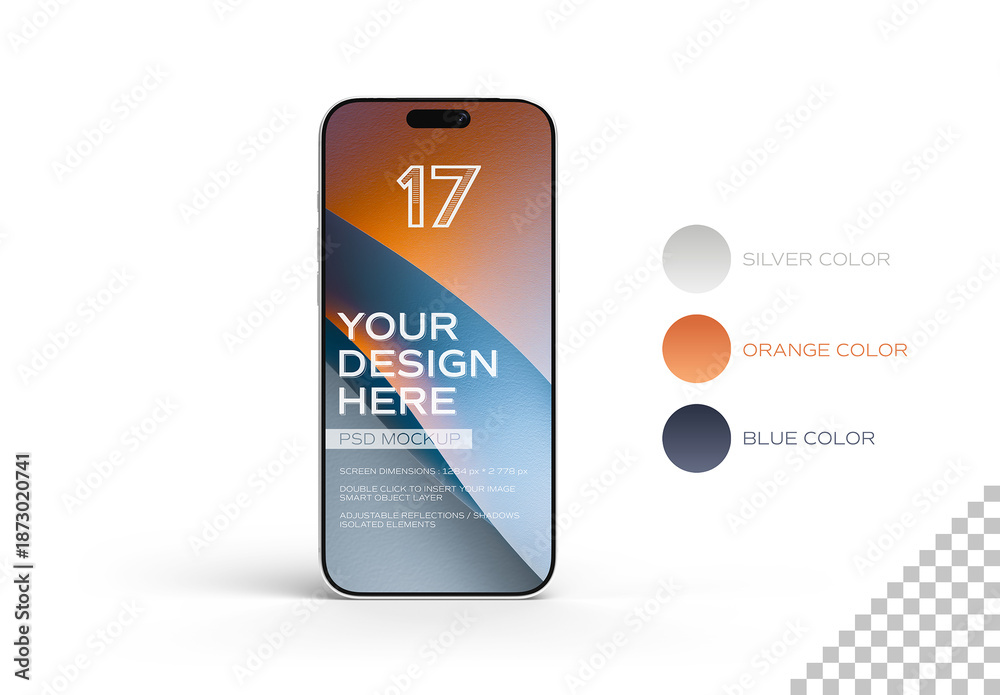 Smartphone Isolated On Editable Background Mockup Stock Template ...