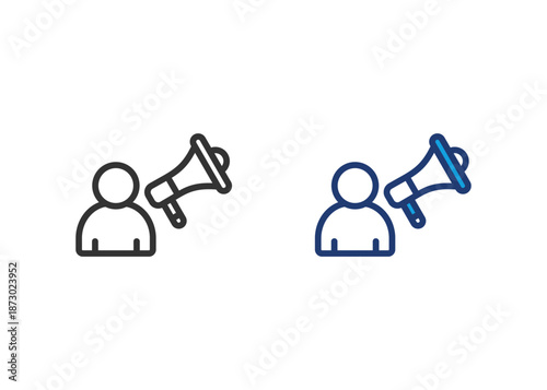 Advertiser Icon Set Multiple Style Collection