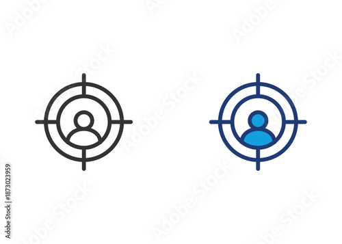 Target Audience Icon Set Multiple Style Collection