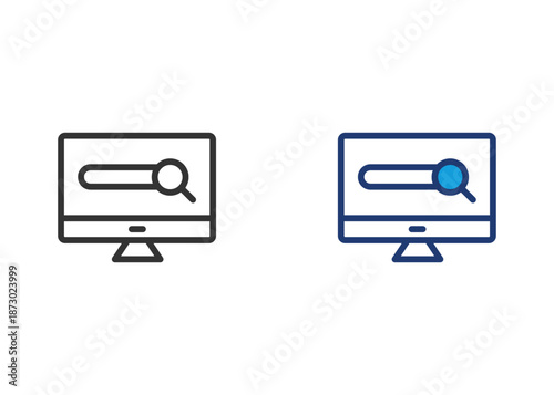 Search Engine Icon Set Multiple Style Collection