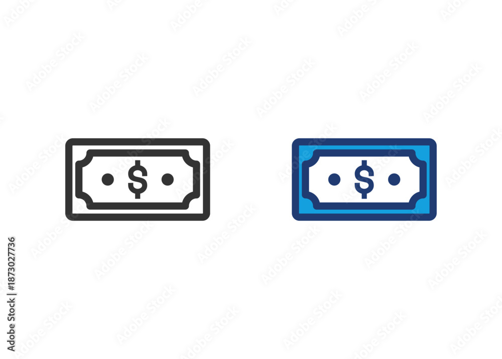 Fototapeta premium Money Icon Set Multiple Style Collection