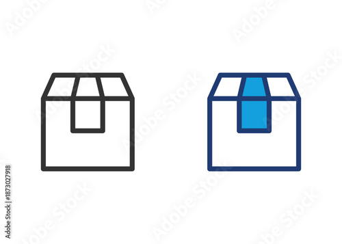 Package Icon Set Multiple Style Collection