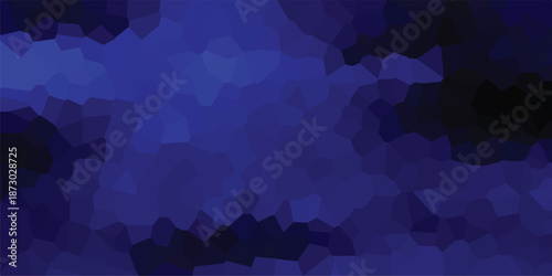 Abstract deep blue geometric mosaic pattern with irregular polygons and gradient shading creating a dark, textured background for digital design and artistic concepts