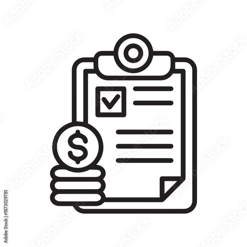Approved invoice vector icon financial document payment confirmation
