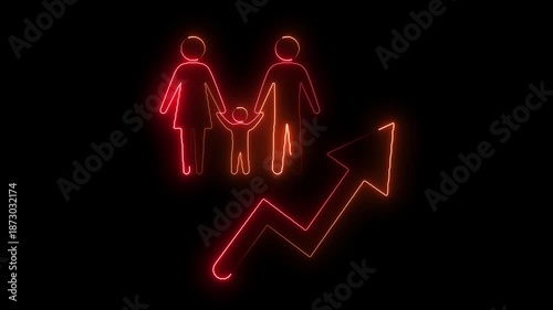 Bar chart for growing business progress by month. Developing company growth during the year. Technology hud style computer animation. 