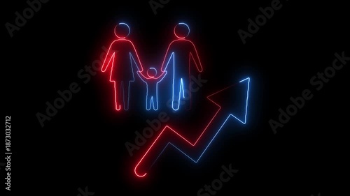 Bar chart for growing business progress by month. Developing company growth during the year. Technology hud style computer animation. 