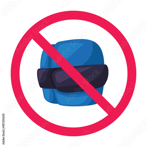 No ankle weight sign, forbidden ankle weight sign, no weighted ankle strap symbol, no leg weight training equipment sign 