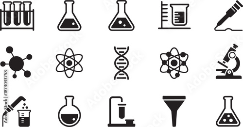 A collection of simple black line icons representing medical diagnostics and treatment tools such as stethoscopes, pills, and heart rhythm graphs for health apps.