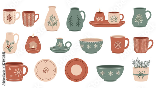 Collection of Handcrafted Ceramic Pottery and Dinnerware.